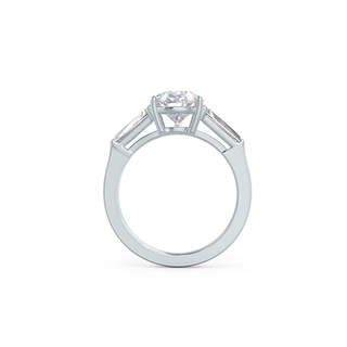 3.0CT Pear Cathedral Set Moissanite Diamond Three Stone Engagement Ring For Her