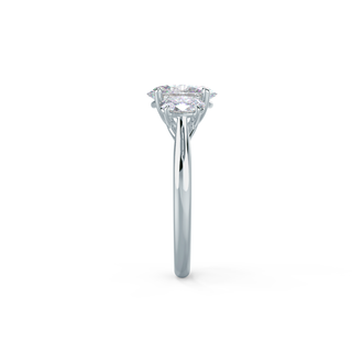 Bague de fiançailles solitaire en diamant à trois pierres ovales de 1,50 ct pour femme