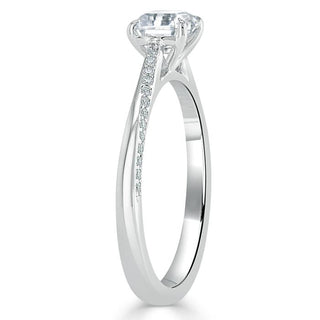 Bague de fiançailles solitaire moissanite taille Asscher 0,75 CT