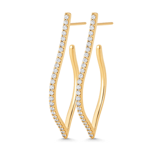 Aros de diamantes de moissanita redondos de 0,73 TCW