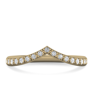 Round Cut Half Eternity Curved Wedding Band