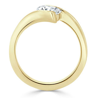 Bague de fiançailles en moissanite à taille ovale et solitaire de 0,75 ct