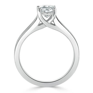 Bague de fiançailles solitaire en moissanite en forme de coussin de 1,0 ct à tige fendue