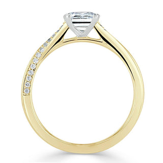 Bague de fiançailles solitaire en moissanite de forme princesse de 0,75 ct