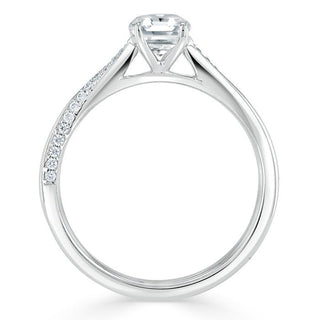 Bague de fiançailles solitaire moissanite taille Asscher 0,75 CT