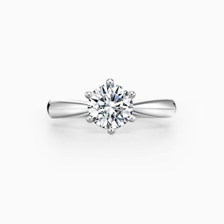 Bague de fiançailles en moissanite pavée de diamants taille ronde de 1,50 ct 