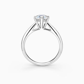 Bague de fiançailles en moissanite pavée de diamants taille ronde de 1,50 ct 