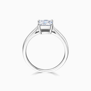 Bague de fiançailles avec diamant solitaire en moissanite taille princesse de 1,0 ct 