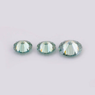 Fancy Color Blue Green 1.50 CT Round Cut Loose Moissanite - ELITE CARAT