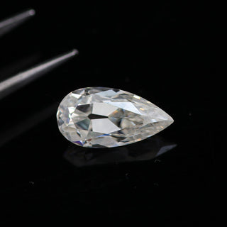 Old European Pear Cut 3 CT Colorless Loose Moissanite - ELITE CARAT