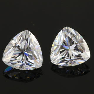 9.00 MM Trillion Cut Colorless Loose Moissanite