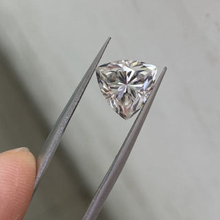 9.00 MM Trillion Cut Colorless Loose Moissanite