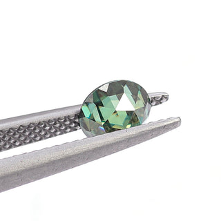 5.00 MM Rose Cut Round Blue Green Color Loose Moissanite - ELITE CARAT